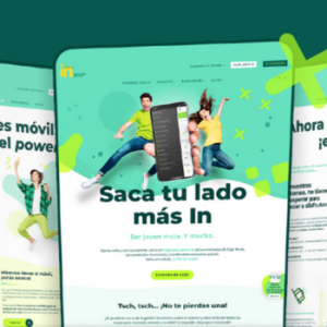 Saca tu lado más In - Captura de la página web joven-in.com en un móvil