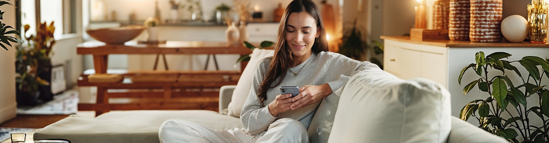 Chica mira su cuenta de Caja Rural del Sur desde la app Ruralvia Chica mira su cuenta de Caja Rural del Sur desde la app Ruralvia